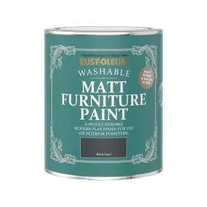 Rust-Oleum Black Sand Matt Multi-room Furniture paint, 750ml