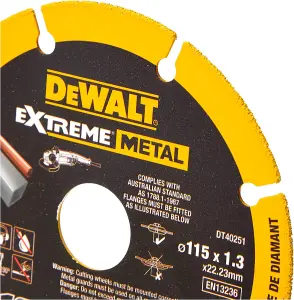 Dewalt DT40251 Extreme Metalmax Diamond Disc Cutting Grinding Wheel 115mm X 2