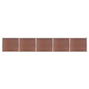 Bugbee 29' x 5' Privacy Fence Panel Brown / 146cm H x 871cm W x 12cm D