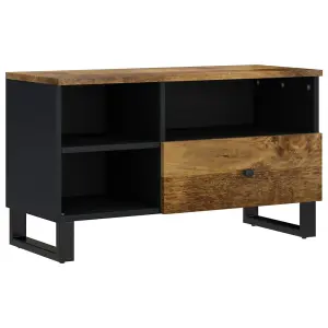 Berkfield TV Cabinet 80x33x46 cm Solid Wood Mango&Engineered Wood