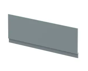 1700mm Edge/Power Straight Front Bath Panel & Plinth - Matt Coastal Grey