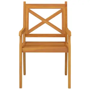 Berkfield Outdoor Dining Chairs 3 pcs Solid Wood Acacia