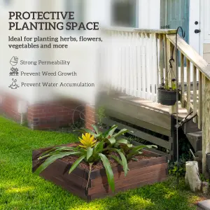 Outsunny Wooden Raised Garden Bed Planter Grow Containers Flower Pot 80 x 80cm