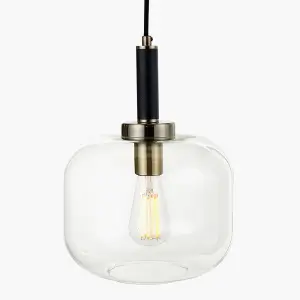 Minimalist Industrial Glass Pendant Light