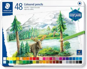 STAEDTLER 146C M48 Design Journey Colouring Pencils - Assorted Colours (Tin of 48)