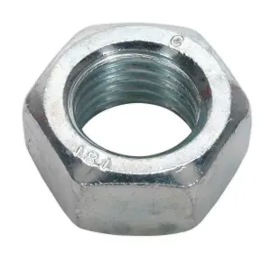 Sealey Steel Nut M20 Zinc DIN 934 Pack of 10 Pieces Metric Hex With Bag SN20