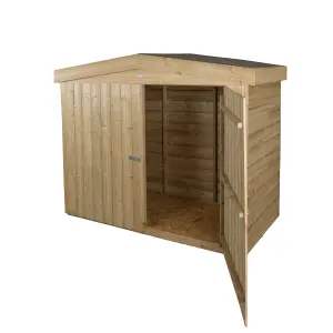 Forest Garden Natural timber Overlap Apex Garden storage 6x3 ft 1520mm 1980mm