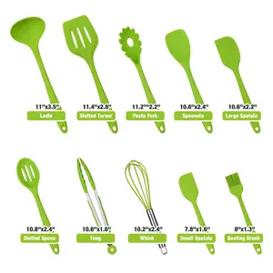 Saffron Assorted Kitchen Utensil Set Green