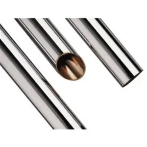 PACK OF 5 (Total 5 Units) - Premium 35mm Copper Tube - (EN1057) - 35mm x 3m Length - Chrome