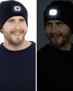 Led Beanie Hat Black Light Up Head Torch | Sue Ryder