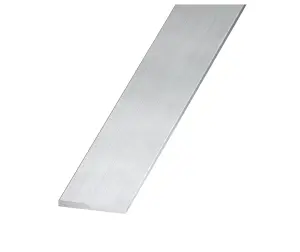 Silver Aluminium Flat Bar, (L)2500mm (W)30mm (T)2mm