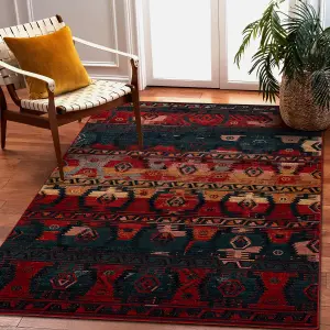 Wool carpet OMEGA TAPAS ethnic, navy blue 200x300 cm