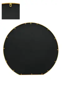 MirrorOutlet The Circulus Gold Framed Flat Bottom Circular Wall Mirror 105CM X 100CM