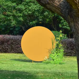 Round Polyester Spandex Arch Stand Backdrop Cover Garden Arbors Cover, Gold - 220cm