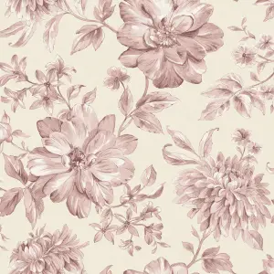 Fine Decor FD43609 Isabella Floral Wallpaper Roll, Pink