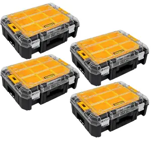 4 x Dewalt DWST1-71194 TStak V Clear Lid Stackable Tool Fixing Organiser Case