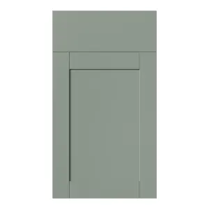 GoodHome Ashmead Matt reed green Shaker Drawerline Cabinet door (W)400mm (H)715mm (T)16mm