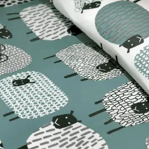 Dotty Sheep Fun Reversible Duvet Cover Set