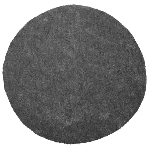 Shaggy Round Area Rug 140 cm Dark Grey DEMRE