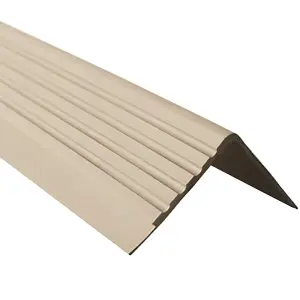 Non-slip stair  nosing rubber angle step edge PVC RDD 90cm beige