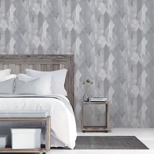 Galerie Geometrix Grey Glass Shard Geo Smooth Wallpaper