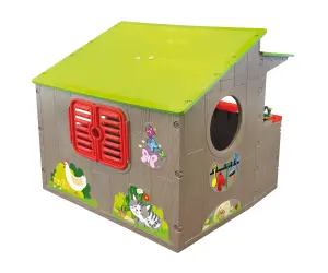 Childrens Play Kiosk Shop Playhouse Kids Store Market Activity Area w/ Stickers