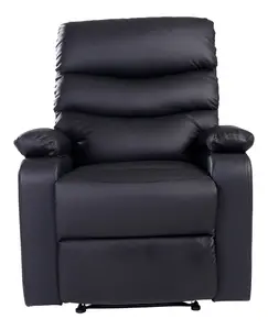 Ashby Leather Recliner Armchair Sofa Home Lounge Chair Reclining Black