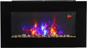 Etna HOMCOM 1000/2000W Electric Wall Fireplace LED Flame Effect Timer Remote Heater | Robert Dyas