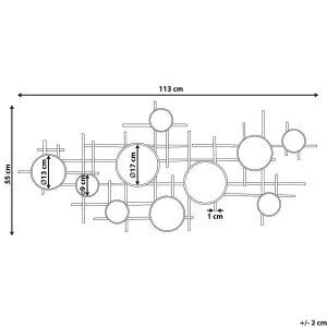 Beliani Modern Wall Mirror IBOS Metal Black