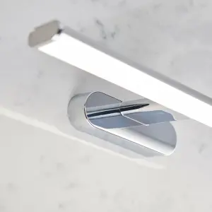 Anson Lighting Cuba Bathroom Wall light finished in Chrome effect and frosted plastic