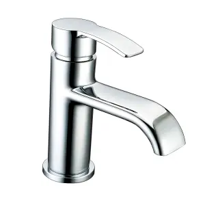 Halo Polished Chrome Round Deck-mounted Basin Mono Mixer Tap