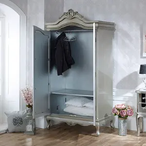 Melody Maison Mirrored Double Wardrobe - Tiffany Range