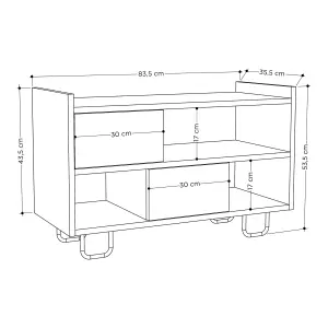 Decortie Troy Modern Bench White Oak