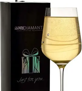 Personalised Wine Glass With Beautiful Swarovski Crystals