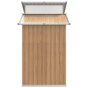 Berkfield Garden Shed Brown 270x130x208.5 cm Galvanised Steel