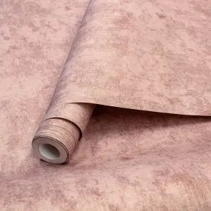 Galerie Julie Feels Home Pink Shimmery Plain Texture Wallpaper Roll