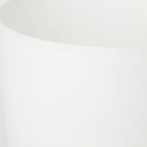 Verve White Ceramic Plant pot (Dia) 21cm, (H)20cm, 5.3L