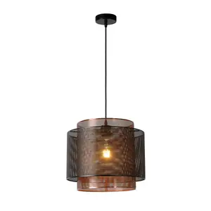 Lucide Orrin Modern Pendant Light 34cm - 1xE27 - Black