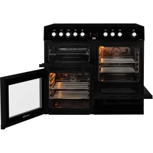 Beko KDVC100K Freestanding Electric Range cooker with Ceramic Hob - Black