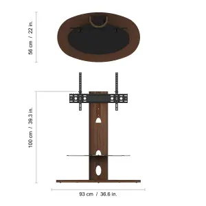 AVF FSL930CHEW Chepstow Walnut Cantilever TV Stand for up to 65"