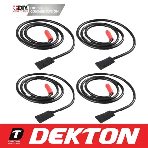 Dekton 4Pc Wonder Snake Drain Hair Removal Tool Clog Remover Cleaning Plumbing