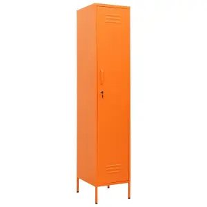 Berkfield Locker Cabinet Orange 35x46x180 cm Steel