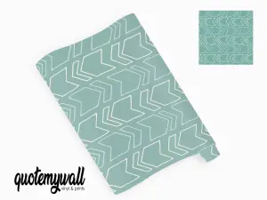 QuoteMyWall Green Mint Chevron Vinyl Window/Furniture Wrap & Kitchen Worktops