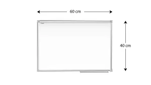 ALLboards Whiteboard dry erase magnetic surface aluminium frame 60x40 cm CLASSIC A7