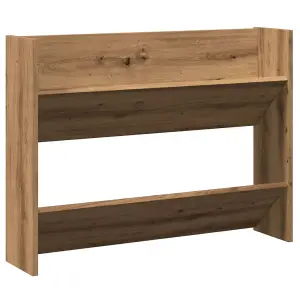 Berkfield Wall Shoe Cabinet Artisan Oak 80x18x60 cm Engineered Wood