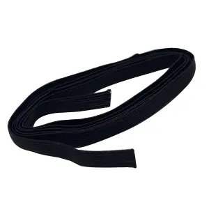 6mm Wide Flat Elastic Band, Stretchable Elastic Cord Flat Tape, Black - 3 metres