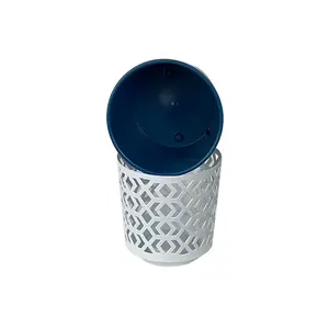 Aztec Decorative Plant Pot 14cm - Blue