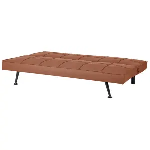 Beliani Retro Sofa Bed HASLE Light Red