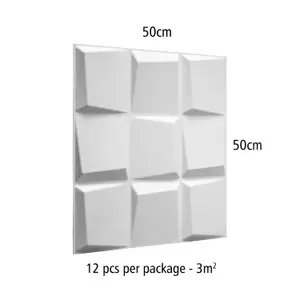 Oberon Design 12 Boards 50x50cm 3D Wall Panel