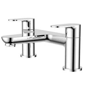 Elite White Bath Mixer Filler Tap High Quality Chrome Suitable For All Bath Tubs